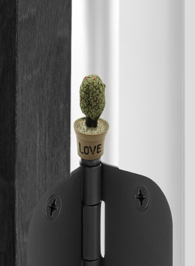 Wallertree Mini Cactus Hinge Heads Decorative Topper Set of 7 - Magnetic Hinge Head Toppers - Potted Plants Door Hinge Head Home Decoration - Image 5